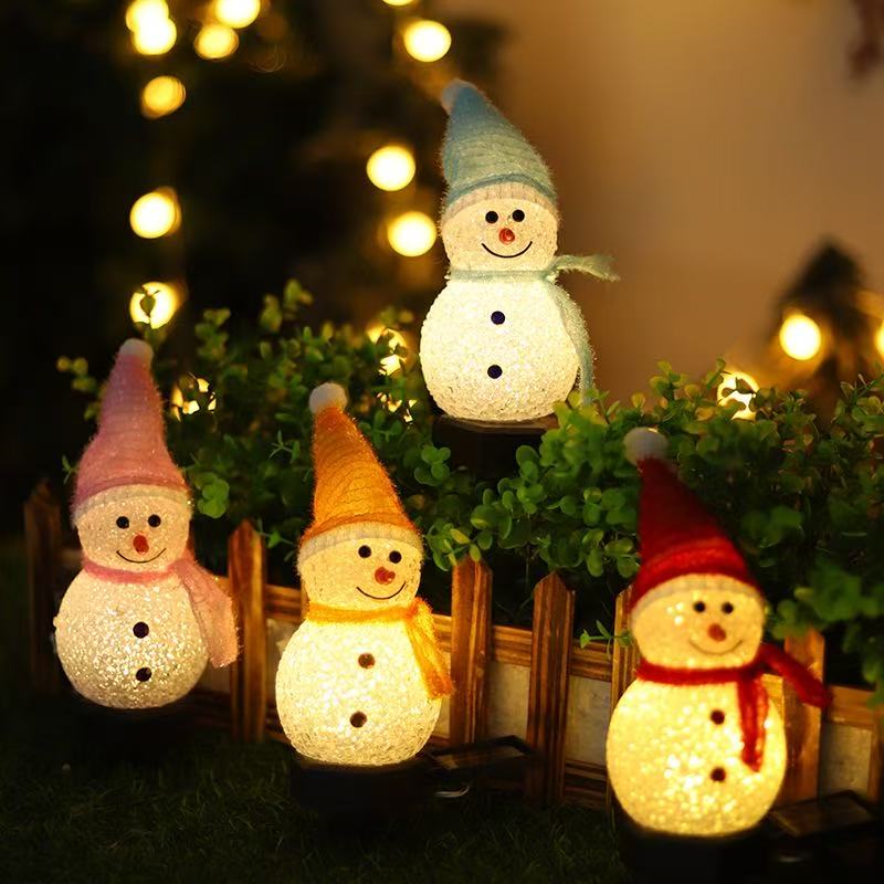 Snowman Solar Landscape Light, Lawn Light, Garden Decor, Christmas Light, Outdoor String Light, Waterproof Grass Light