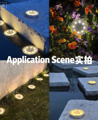 Solar-powered outdoor waterproof step lights for gardens, fields, and lawns; solar-powered in-ground lights; solar-powered courtyard lights.