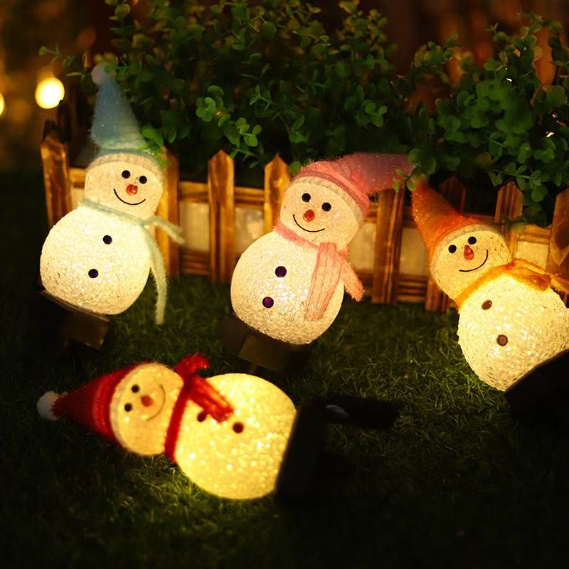 Snowman Solar Landscape Light, Lawn Light, Garden Decor, Christmas Light, Outdoor String Light, Waterproof Grass Light - Image 3