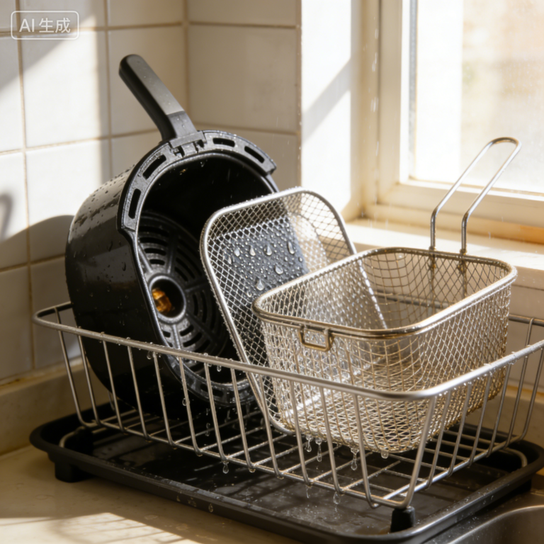 How to clean the air fryer basket/grip?